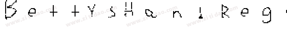 BettysHand Regular字体转换